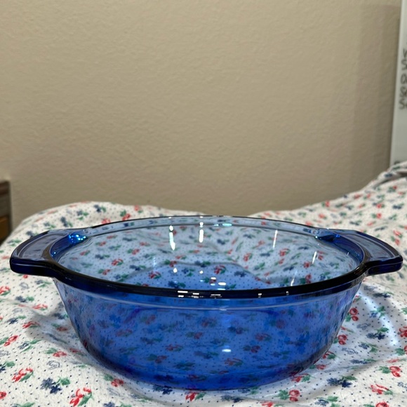 Anchor Hocking Cobalt Blue 1.5 Quart Casserole Dish 1-1/2 Qt Baking Serving Dish - Picture 2 of 16